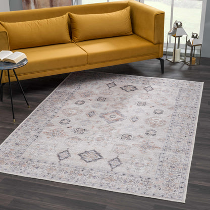Beige Beckett Vintage Washable Area Rug - Promo