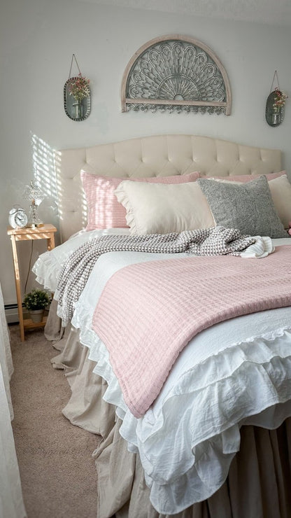Ella Ruffle Lace 3PC Comforter Set | Coastal Cottage Bedding