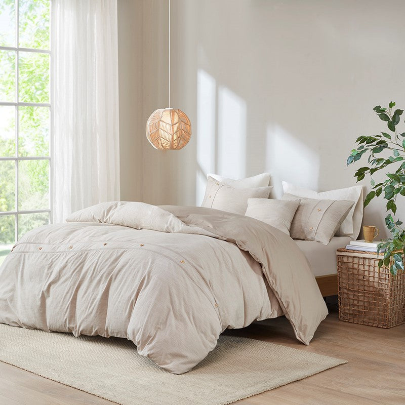 Dover 5-Piece Organic Cotton Comforter Cover Set | GOTS Certified | Natural