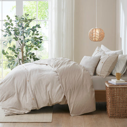 Dover 5-Piece Organic Cotton Comforter Cover Set | GOTS Certified | Natural
