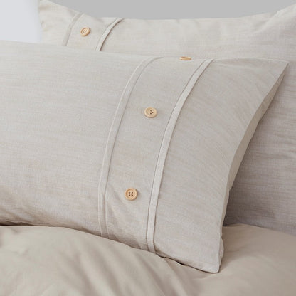 Dover 5-Piece Organic Cotton Comforter Cover Set | GOTS Certified | Natural