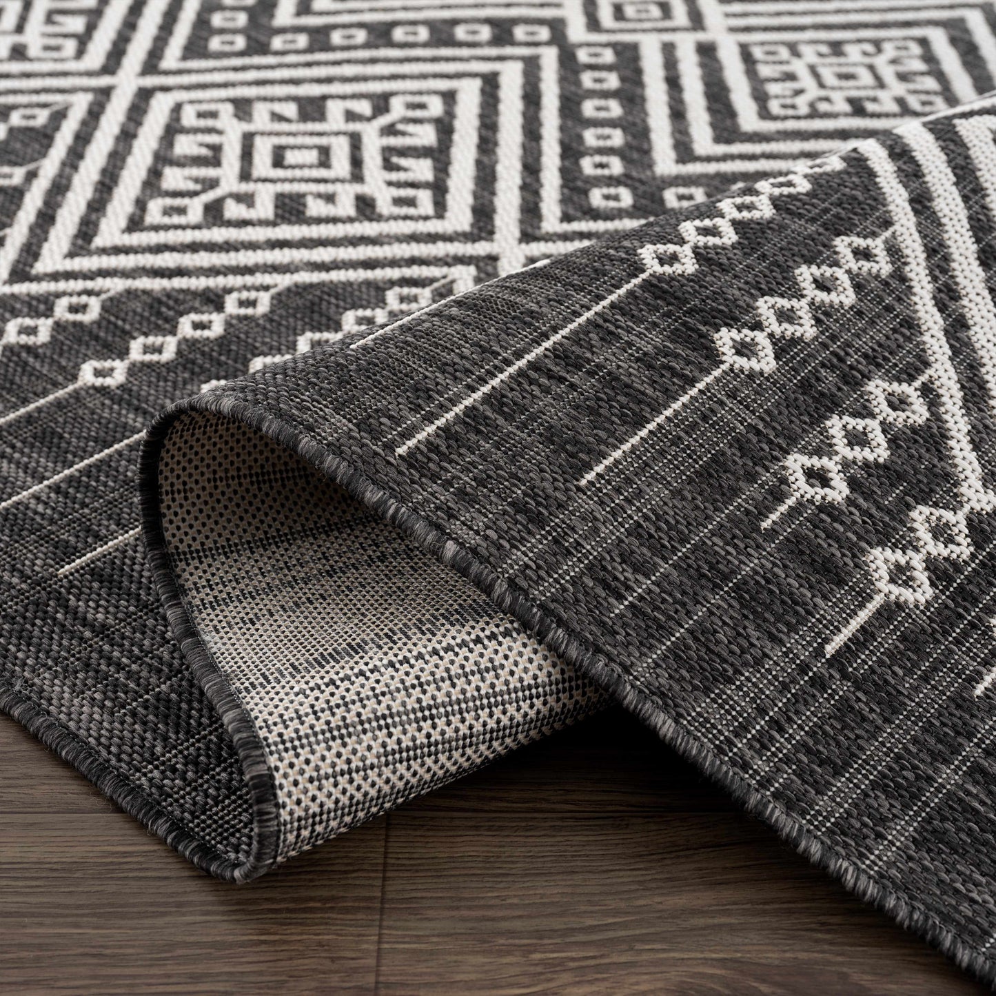 Frankville Black & White All Over Performance Rug