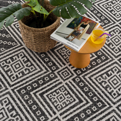 Frankville Black & White All Over Performance Rug