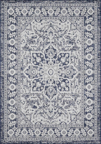 Etoile Navy Blue Performance Rug