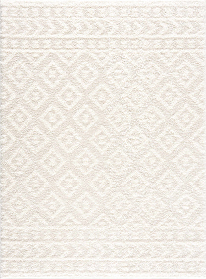 Eivin Cream Diamonds Plush Rug