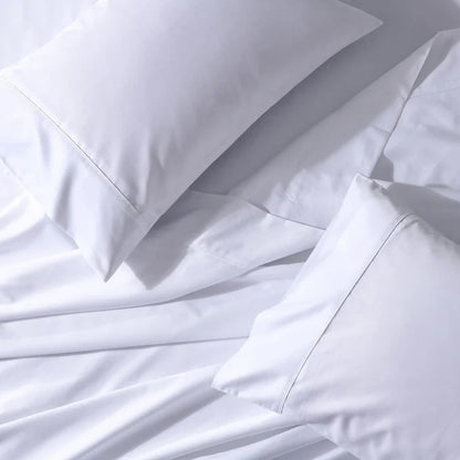 Egyptian Linens Split Top King Sheet Set 650TC Cotton Blend Wrinkle Free - Fitted Sheet With Wings - Quahog Bay Bedding