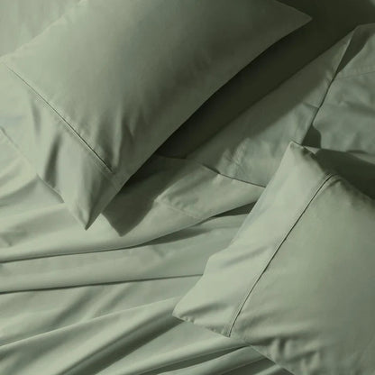 Egyptian Linens Split Top King Sheet Set 650TC Cotton Blend Wrinkle Free - Fitted Sheet With Wings - Quahog Bay Bedding