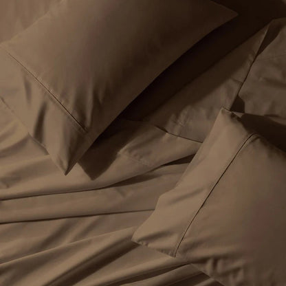 Egyptian Linens Split Top King Sheet Set 650TC Cotton Blend Wrinkle Free - Fitted Sheet With Wings - Quahog Bay Bedding