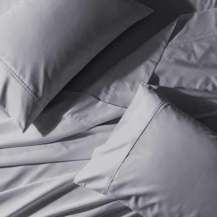 Egyptian Linens Split Top King Sheet Set 650TC Cotton Blend Wrinkle Free - Fitted Sheet With Wings - Quahog Bay Bedding