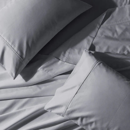 Egyptian Linens Split Top King Sheet Set 650TC Cotton Blend Wrinkle Free - Fitted Sheet With Wings - Quahog Bay Bedding