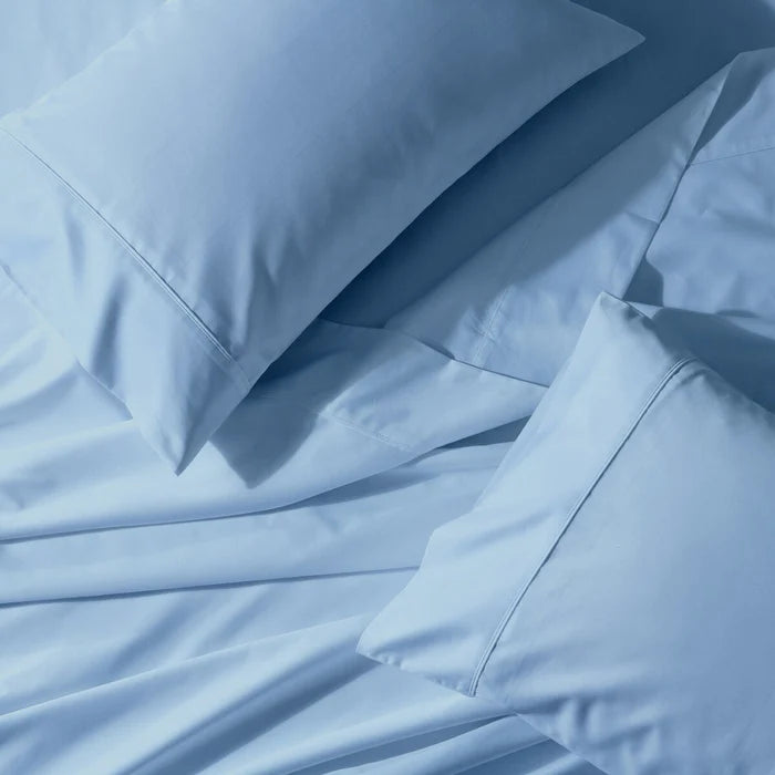 Egyptian Linens Split Top King Sheet Set 650TC Cotton Blend Wrinkle Free - Fitted Sheet With Wings - Quahog Bay Bedding