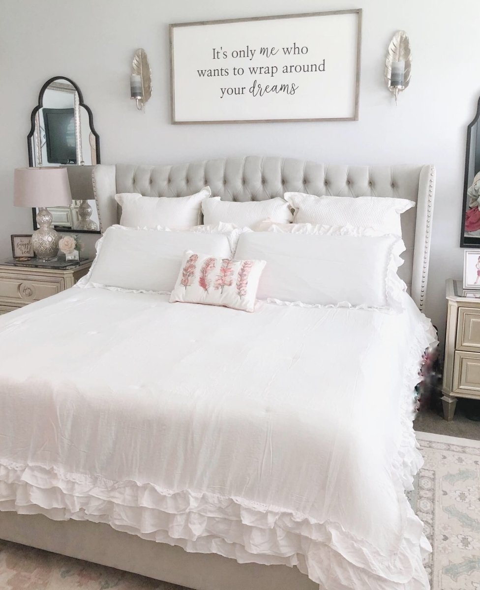 Ella Ruffle Lace 3PC Comforter Set | Coastal Cottage Bedding