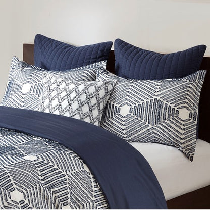 Nautical Ellipse 100% Cotton Jacquard Duvet Cover Set