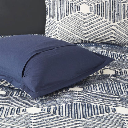 Nautical Ellipse 100% Cotton Jacquard Duvet Cover Set