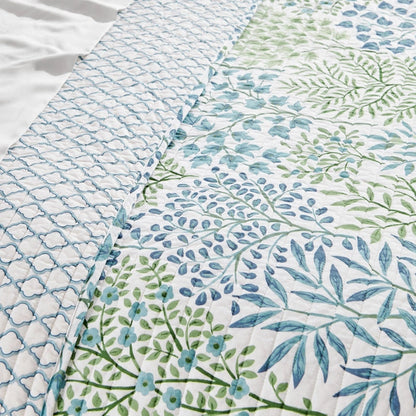 English Forest Cotton Quilt Set - Green - Quahog Bay Bedding