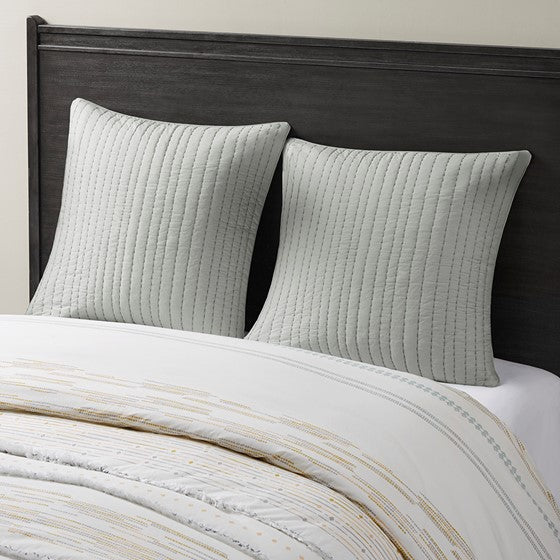 Camila Cotton Quilted Euro Sham - Quahog Bay Bedding