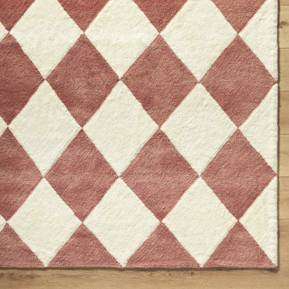 Almeda Diamond Washable Wool Rug