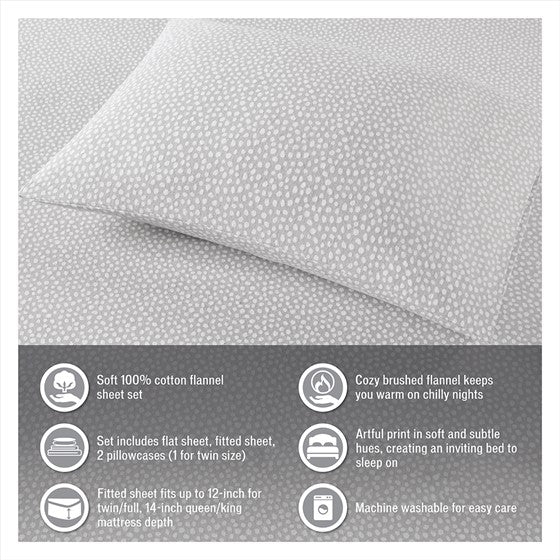 Split King 100% Cotton Flannel Sheet Set