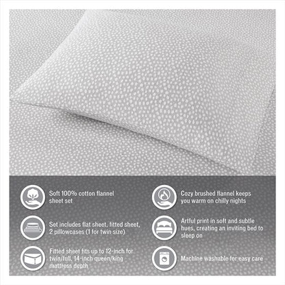 Split King 100% Cotton Flannel Sheet Set