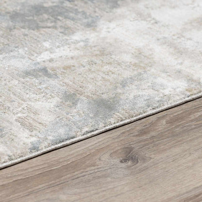 Fallin Gray Abstract Striped Luxe Rug