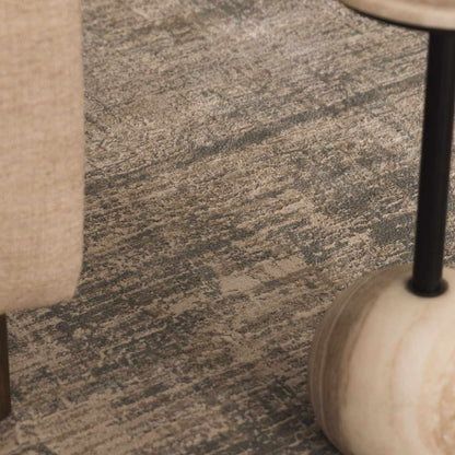 Fallin Gray Abstract Striped Luxe Rug