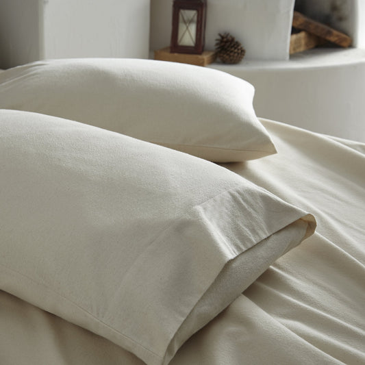Whisper Organics Organic Cotton Flannel Pillowcase Set | GOTS Certified