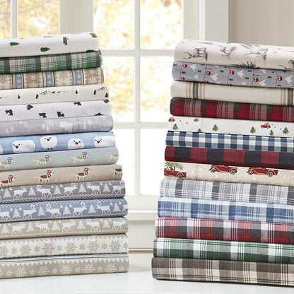 Woolrich 100% Cotton Printed Flannel Sheet Set - Quahog Bay Bedding