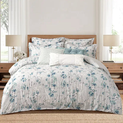 Florina Blue Velvet Pillow - Quahog Bay Bedding