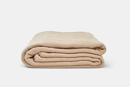 Cotton Herringbone Weave Cotton Blanket - American Made With USA Grown Cotton