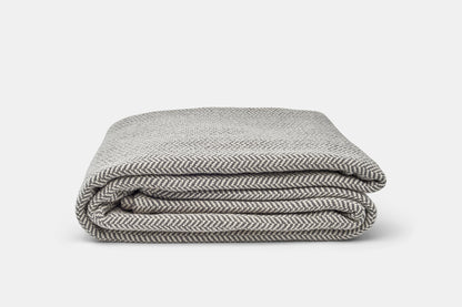 Cotton Herringbone Weave Cotton Blanket - American Made With USA Grown Cotton