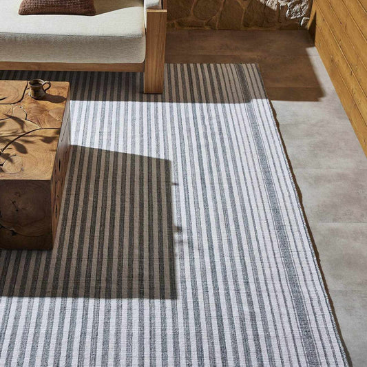 Four Hands Selena Outdoor Rug - Blue Stripe - Quahog Bay Bedding