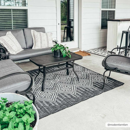 Frankville Black & White All Over Performance Rug