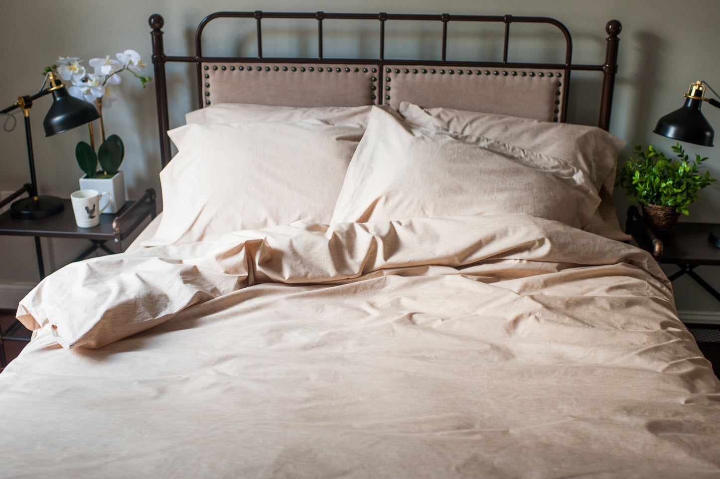 Natural Colored Cotton Duvet Cover Set  - American Made With USA Grown Cotton