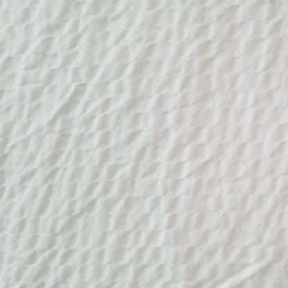 Jacquard Crinkle Weave 100% Polyester White Top Sheet 2 PK - Rifz Textiles Inc