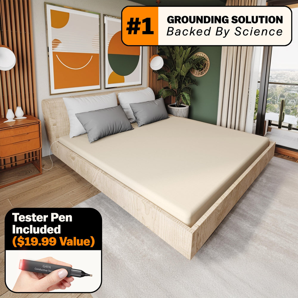 GAYA Grounding Fitted Sheet | Gray or White