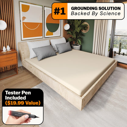 GAYA Grounding Fitted Sheet | Gray or White
