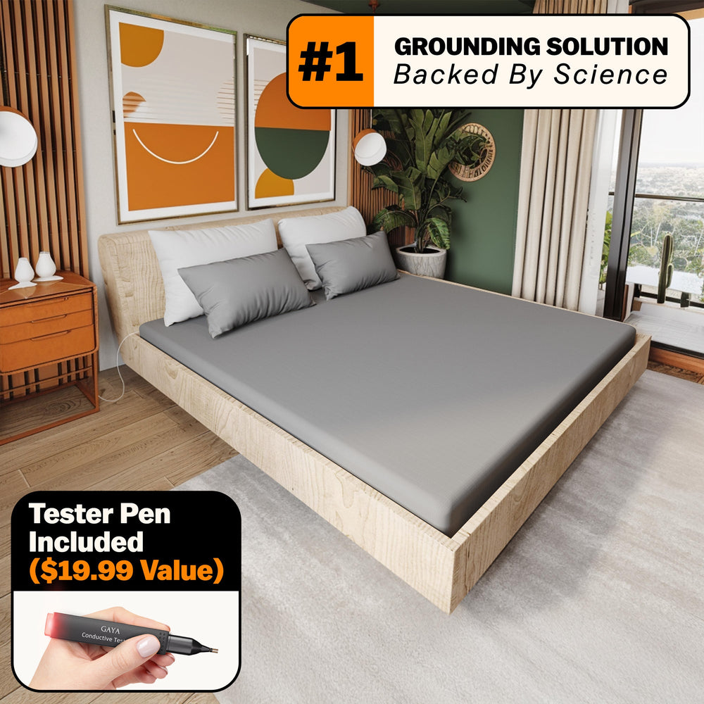 GAYA Grounding Fitted Sheet | Gray or White