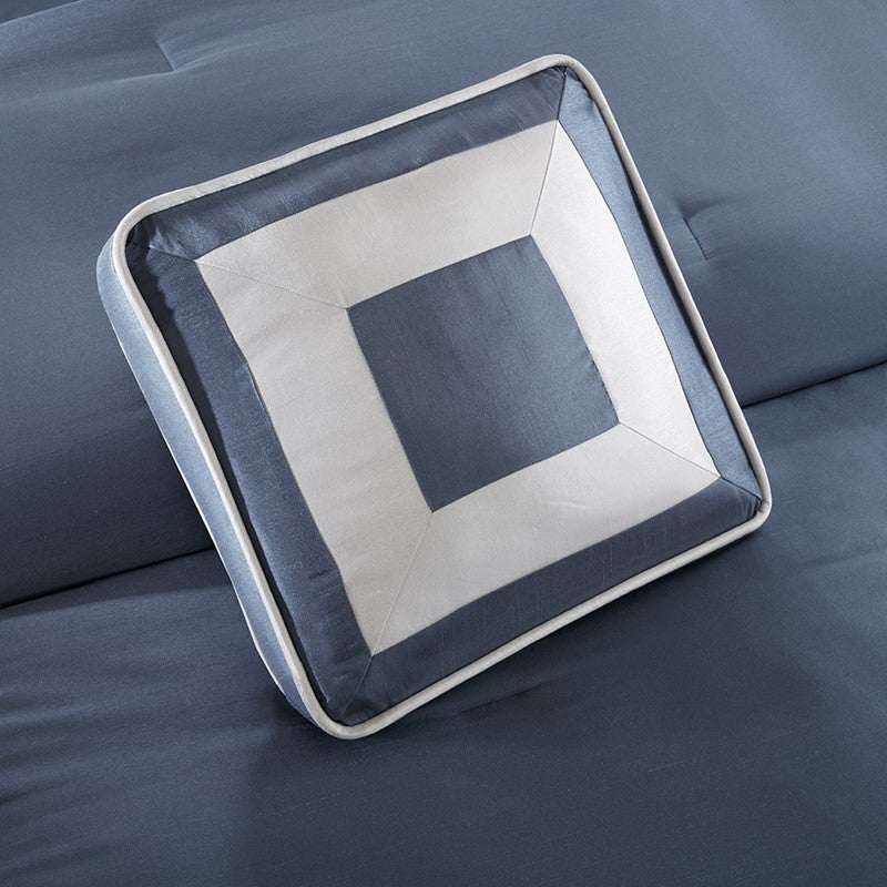 Genevieve 7PC Nautical Comforter Set - Navy Blue