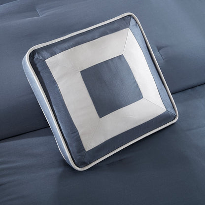 Genevieve 7PC Nautical Comforter Set - Navy Blue