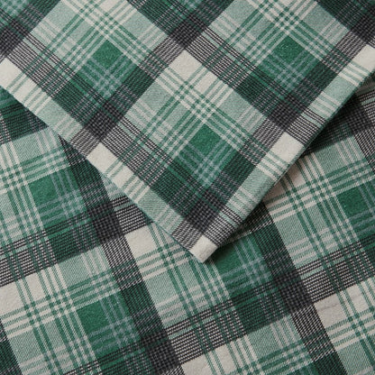 Woolrich 100% Cotton Printed Flannel Sheet Set - Green Plaid
