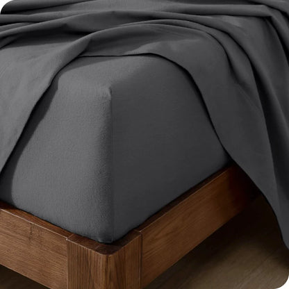 CinchFit American Made No Tear Split Top King Cotton Flannel Cord Elastic Sheets