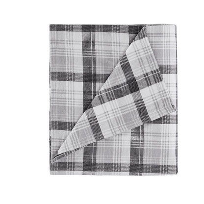 Woolrich 100% Cotton Printed Flannel Sheet Set - Grey Plaid