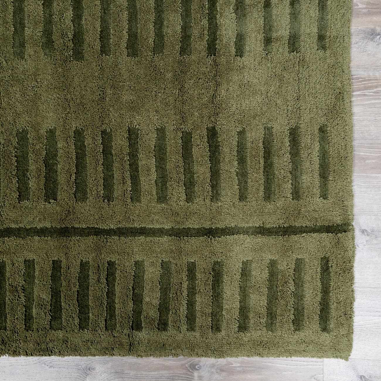 Washable Wool Rug - Green