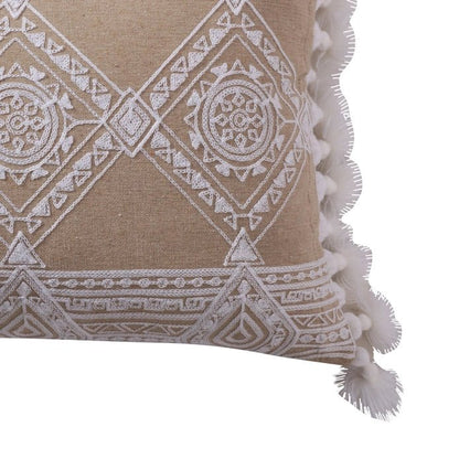 Harleson White Diamonds with Tassels Pillow