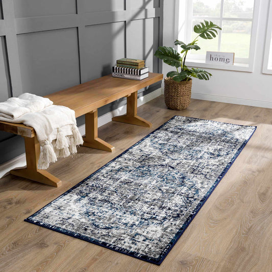 Hauteloom Buenaventura Navy Area Rug - Quahog Bay Bedding