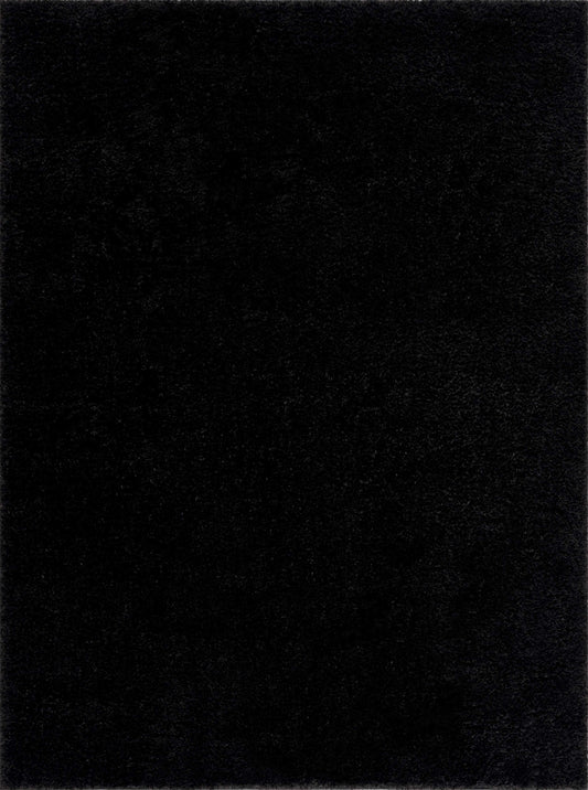 Heavenly Solid Black Plush Rug - Clearance - Quahog Bay Bedding