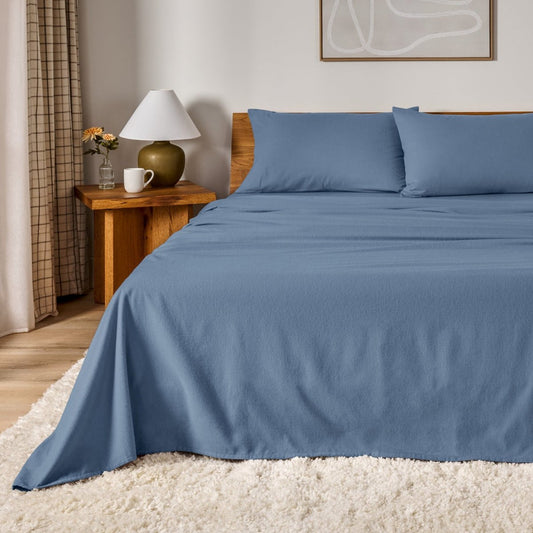 Flannel 100% Cotton - CinchFit American Made Sheet Sets - All Home And Adjustable Bed Sizes - Fits Up To 15 Inch Depths