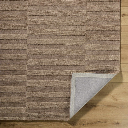 Idaho Broken-Striped Brown Area Rug | Our PNW Home X Livabliss - Quahog Bay Bedding