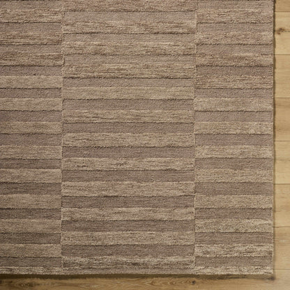 Idaho Broken-Striped Brown Area Rug | Our PNW Home X Livabliss - Quahog Bay Bedding