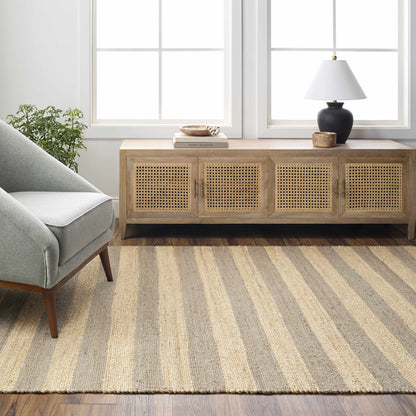 Ilkay Block Stripe Jute Rug - Quahog Bay Bedding
